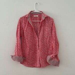 Isaac Mizrahi (for Target) Red and White Floral Shirt